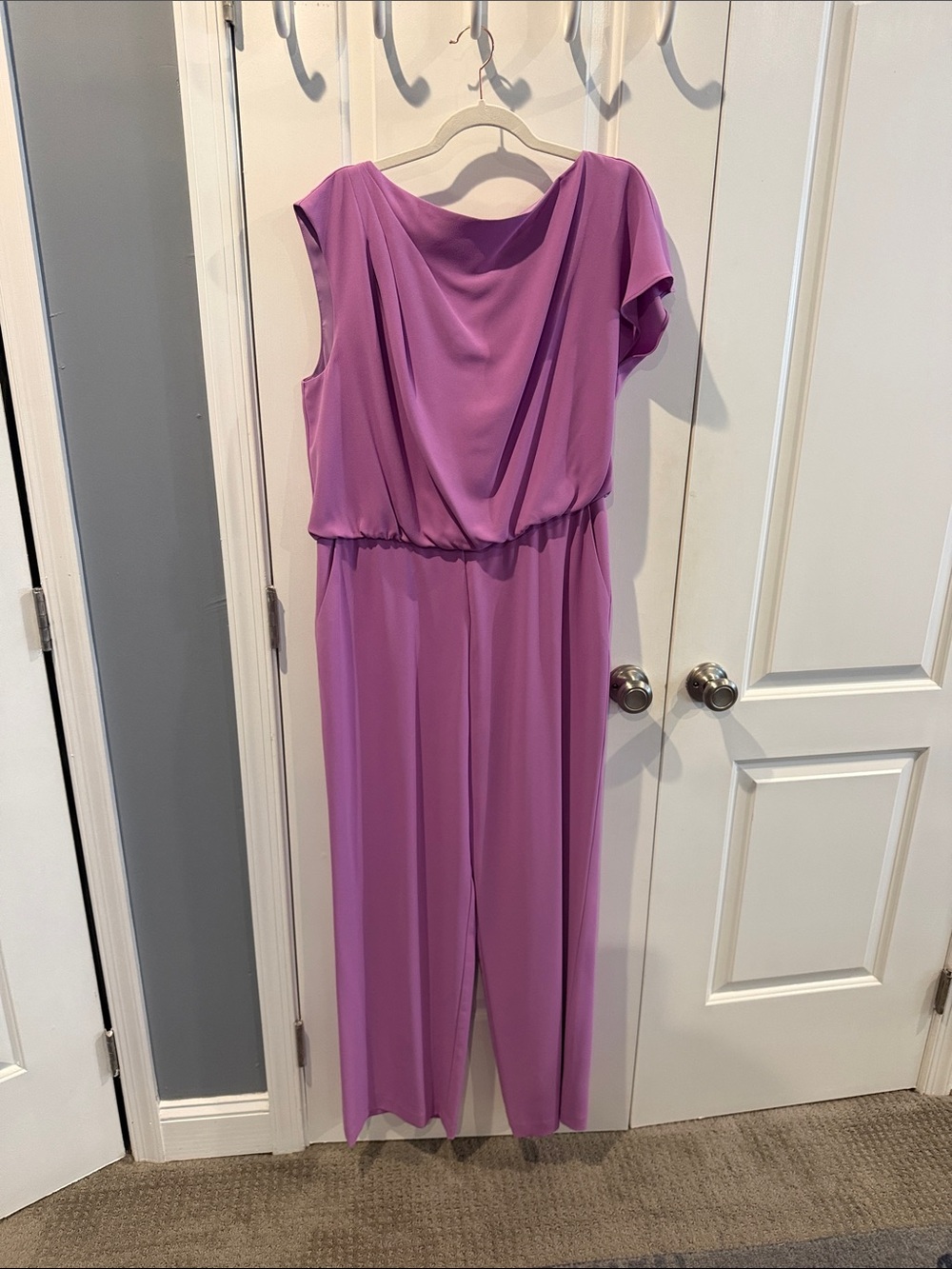 Draped Lavender Jumpsuit